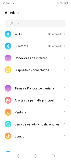 Seleccione Conexiones de internet