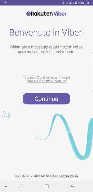 L'app è pronta per l'uso
