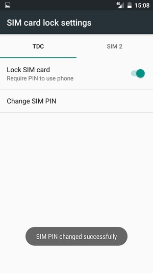 Your SIM PIN has been changed