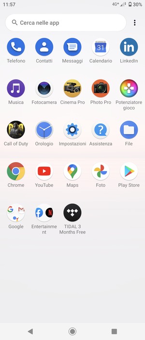 Seleziona Impostazioni
