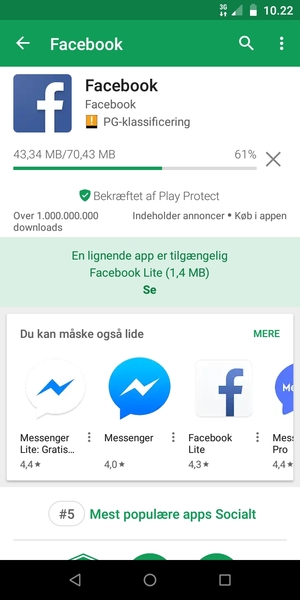 Afvent at installeringen er afsluttet
