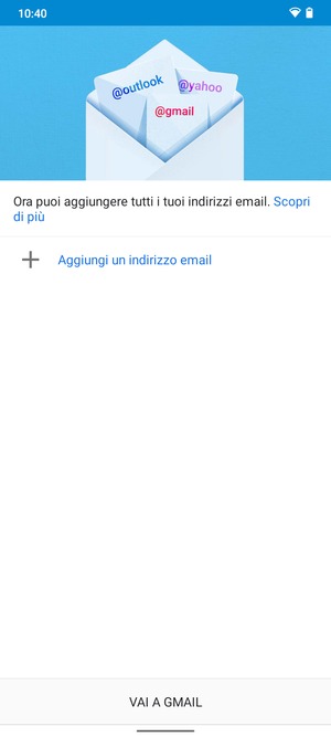Seleziona Aggiungi un indirizzo email