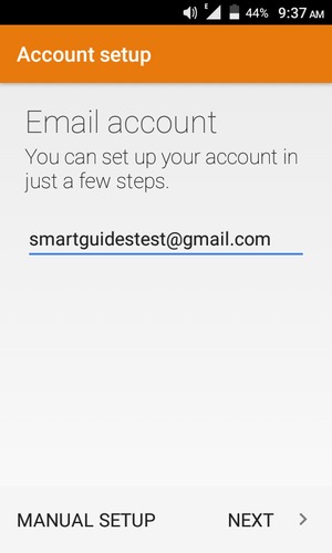 Enter your Gmail or Hotmail address. Select NEXT
