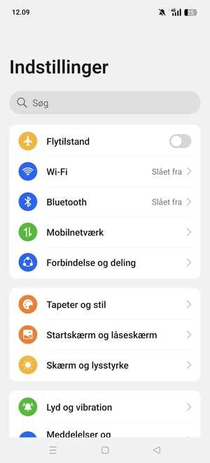 Vælg Mobilnetværk