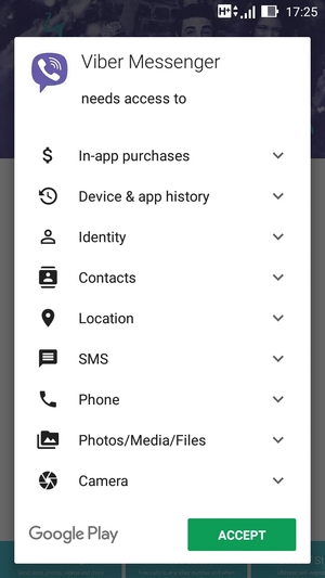 Select ACCEPT