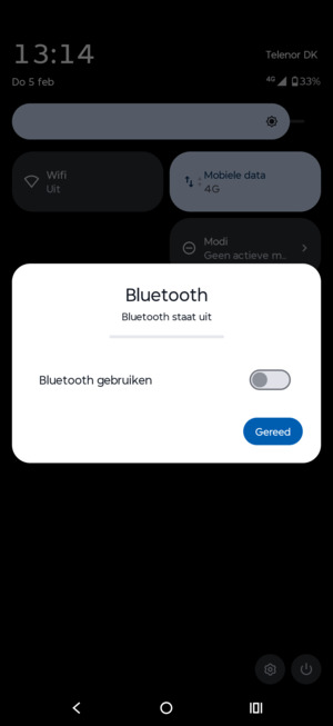 Selecteer Gereed