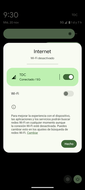 Seleccione Hecho