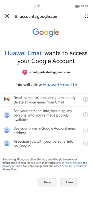 Select Allow