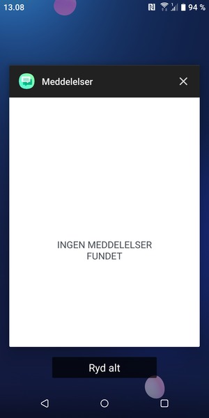Vælg Ryd alt for at lukke alle åbne apps