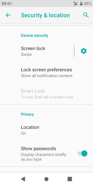 Scroll to and select Location