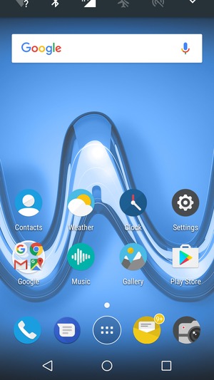 Slide down the top menu