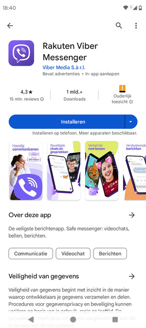 Selecteer Installeren
