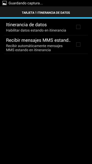 Activar o desactivar Itinerancia de datos