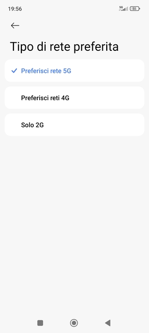 Seleziona la tua opzione preferita