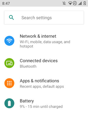 Select Network & internet