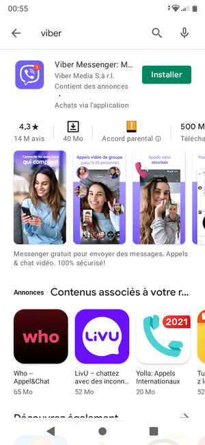 Sélectionnez l'appli