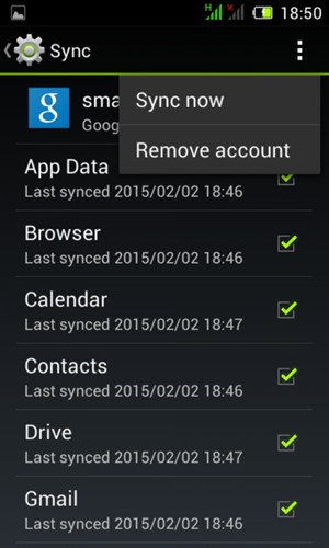 Select Sync now