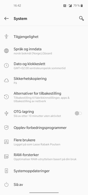 Velg Systemoppdateringer