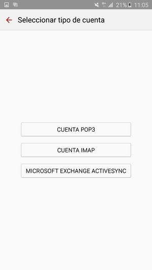 Seleccione MICROSOFT EXCHANGE ACTIVESYNC