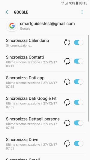 Le tue informazioni verranno sincronizzate