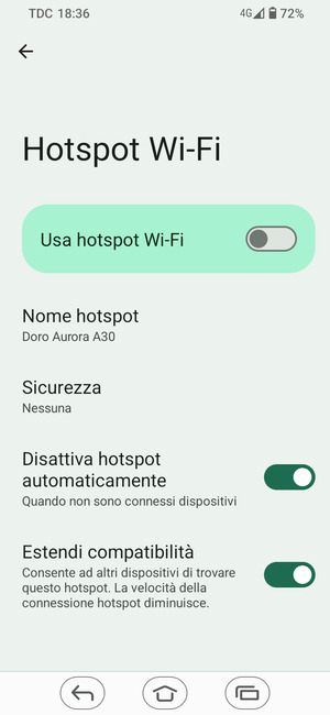 Seleziona Sicurezza