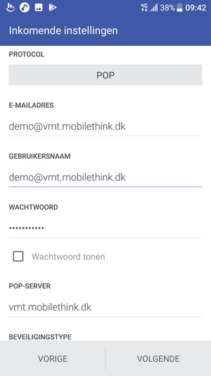 Selecteer PROTOCOL