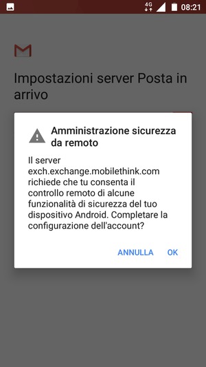 Seleziona OK