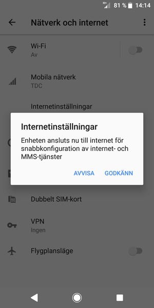 Välj GODKÄNN