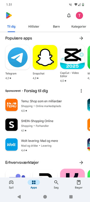 Vælg Søg