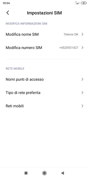 Seleziona Nomi punti di accesso