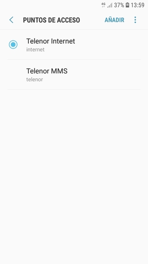 El teléfono ha sido configurado para MMS