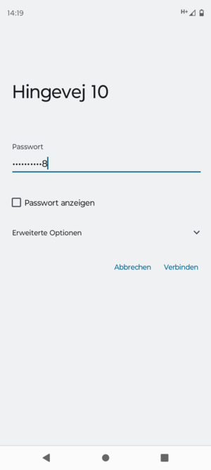 Geben Sie das WLAN-Passwort ein und wählen Sie Verbinden
