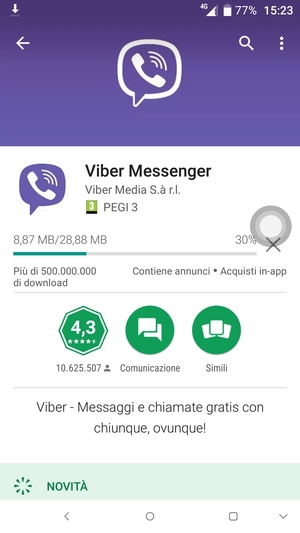 Attendi il completamento del processo di installazione