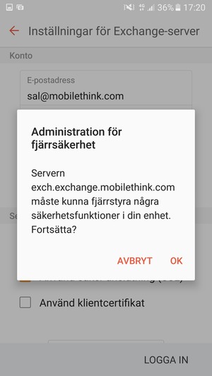 Välj OK