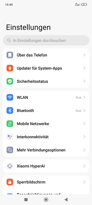 Wählen Sie Mobile Netzwerke