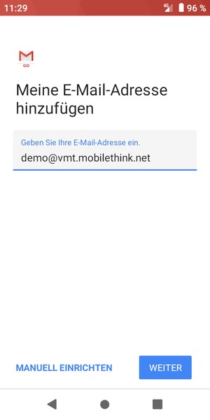 Geben Sie Ihre E-Mail-Adresse ein und wählen Sie WEITER