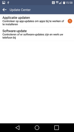 Selecteer Software-update