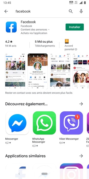 Sélectionnez l'appli