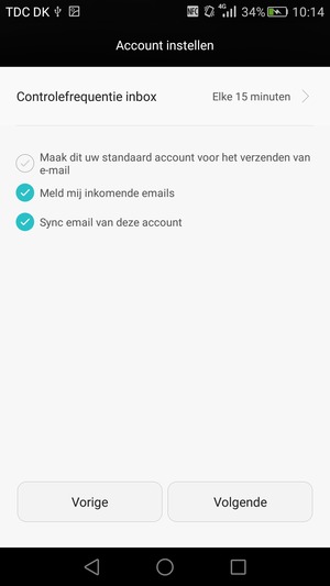 Selecteer Volgende
