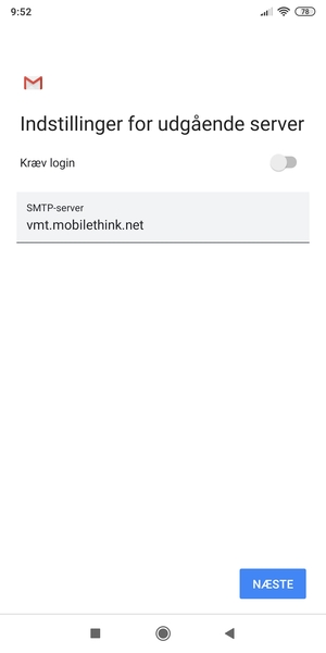 Slå Kræv login fra og vælg NÆSTE