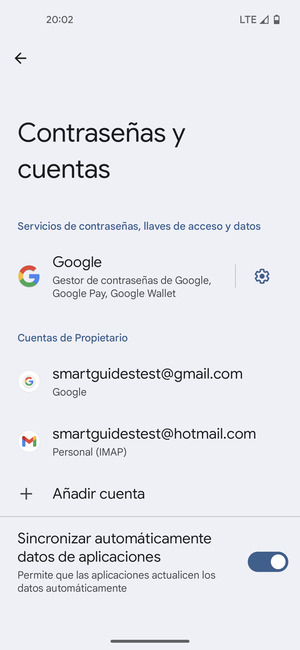 Seleccione su cuenta Google