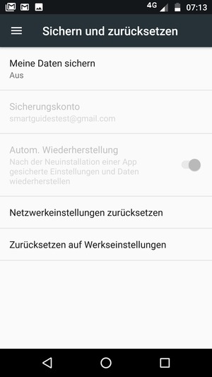 Wählen Sie Meine Daten sichern