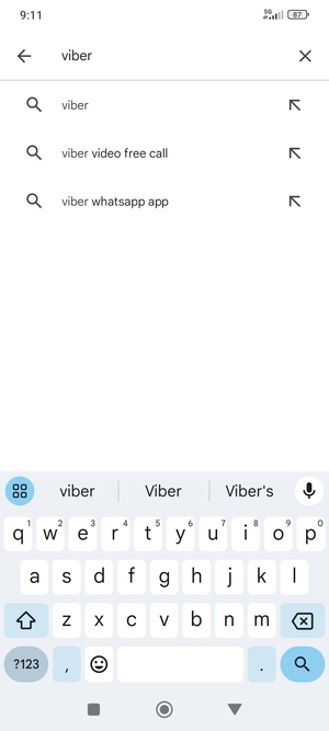 Enter the app name and select Search