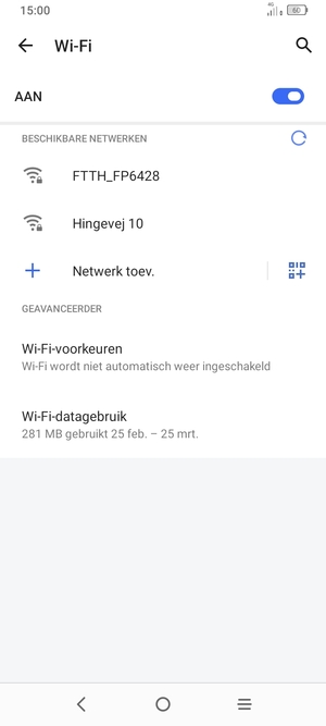 Selecteer het draadloze netwerk waarmee u verbinding wilt maken