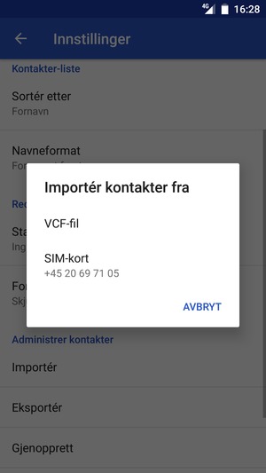 Velg SIM-kort