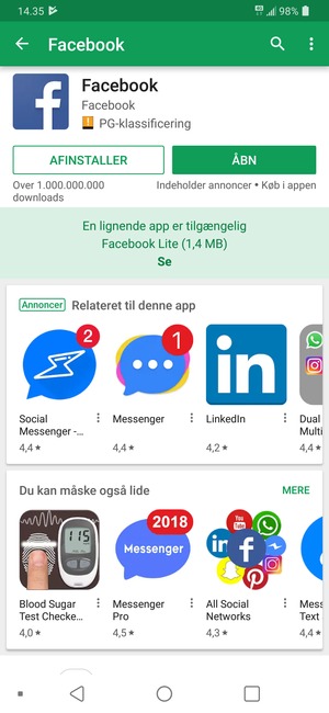 Vælg ÅBN