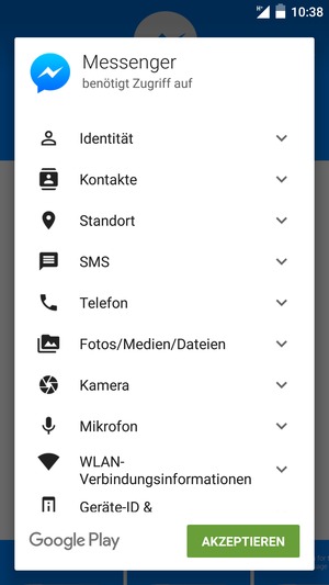 Wählen Sie AKZEPTIEREN