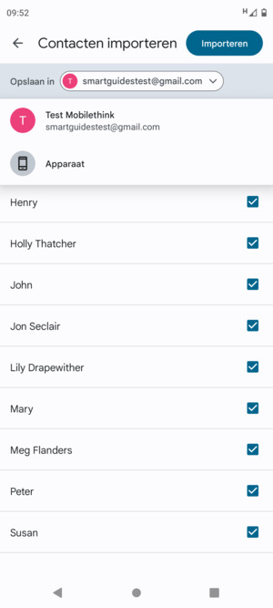 Selecteer uw Google-account