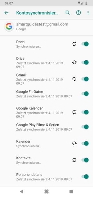 Ihre Daten werden synchronisiert