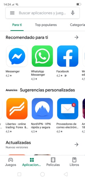 Seleccione la barra de Búsqueda